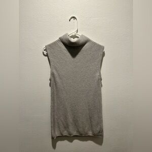 Aritzia Babaton Hiram Silk Blend Sleeveless Turtleneck Sweater XS (Fits S) Grey